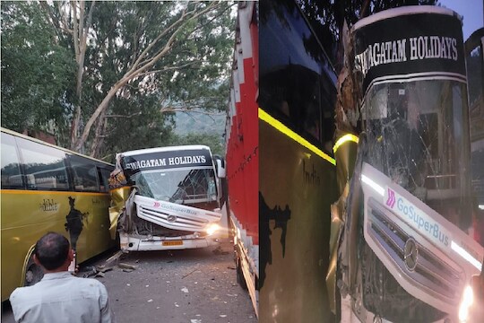 ट्रेनिंगसाठी गेलेल्या साताऱ्यातल्या बसचा मनालीमध्ये भीषण, दोन बसची समोरासमोर जोरदार धडक
