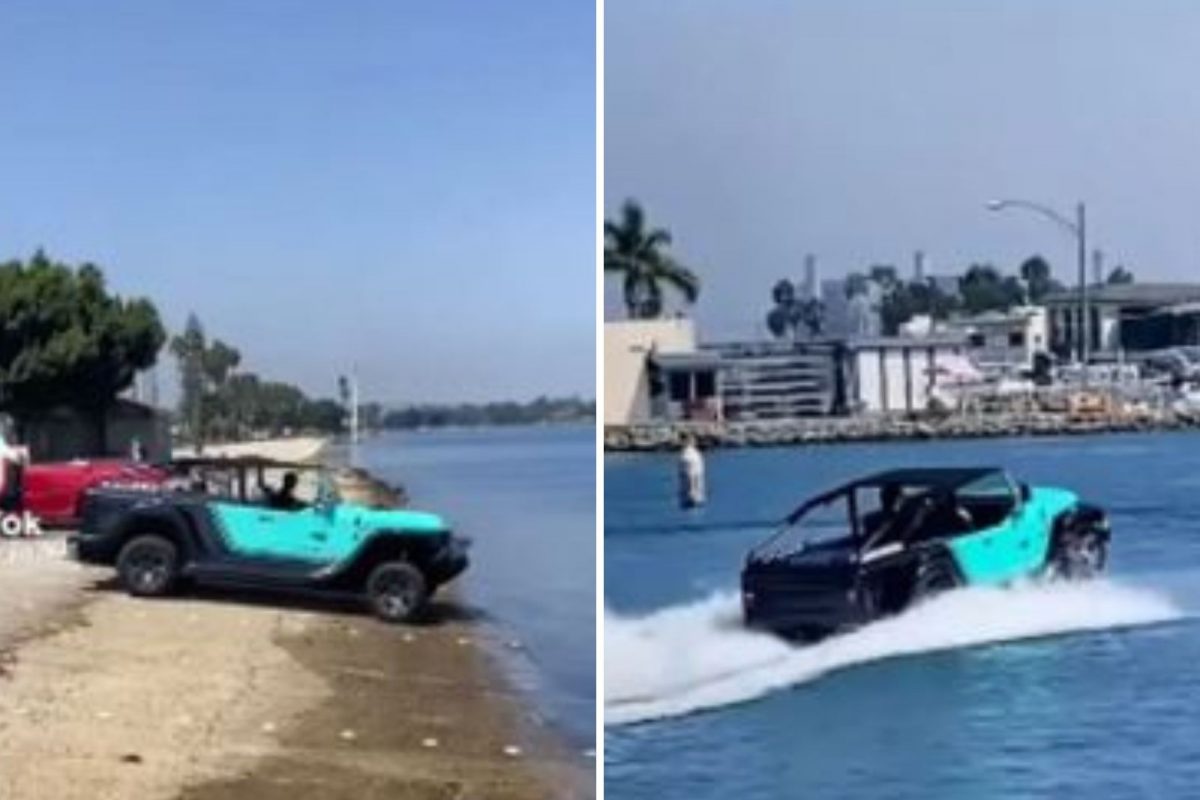 पाण्यात जाताच कारची बनली बोट; VIRAL VIDEO पाहून बसेल धक्का