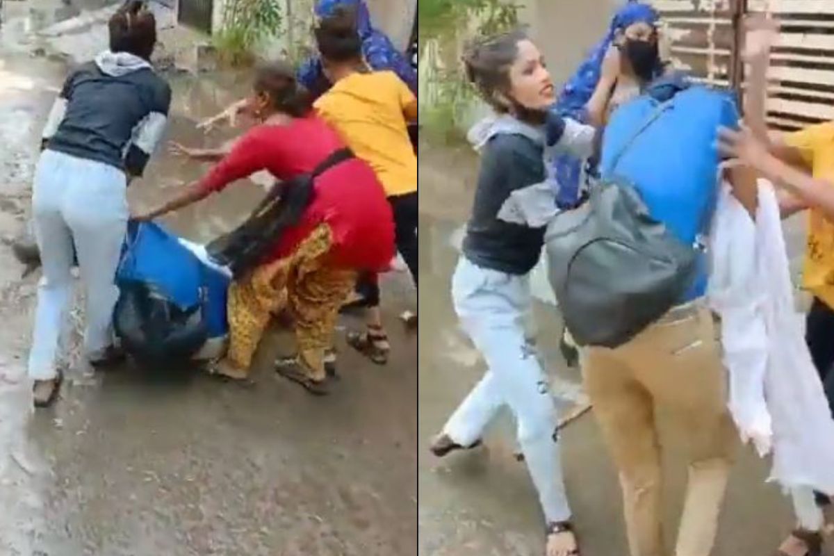 लेडी गँगची दहशत! चौघींकडून तरुणीला लाथाबुक्क्यांनी बेदम मारहाण, Video Viral
