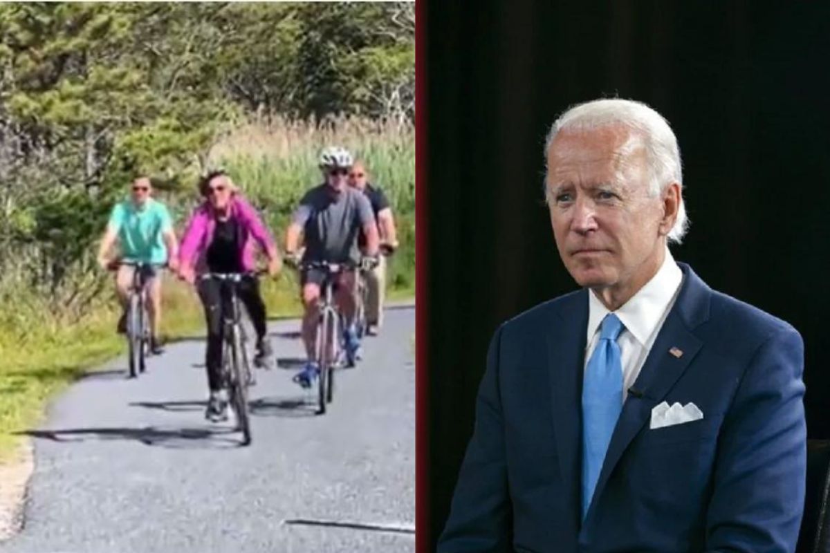 अचानक सायकलवरुन पडले अमेरिकेचे राष्ट्राध्यक्ष जो बायडेन; पडताच दिलेल्या रिअॅक्शनचा Video Viral