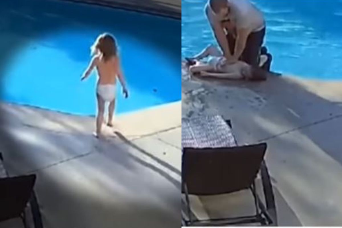 स्विमिंग पुलमध्ये उडी घेताच बेशुद्ध झाला चिमुकला; पुढे घडलं अनपेक्षित, Shocking Video