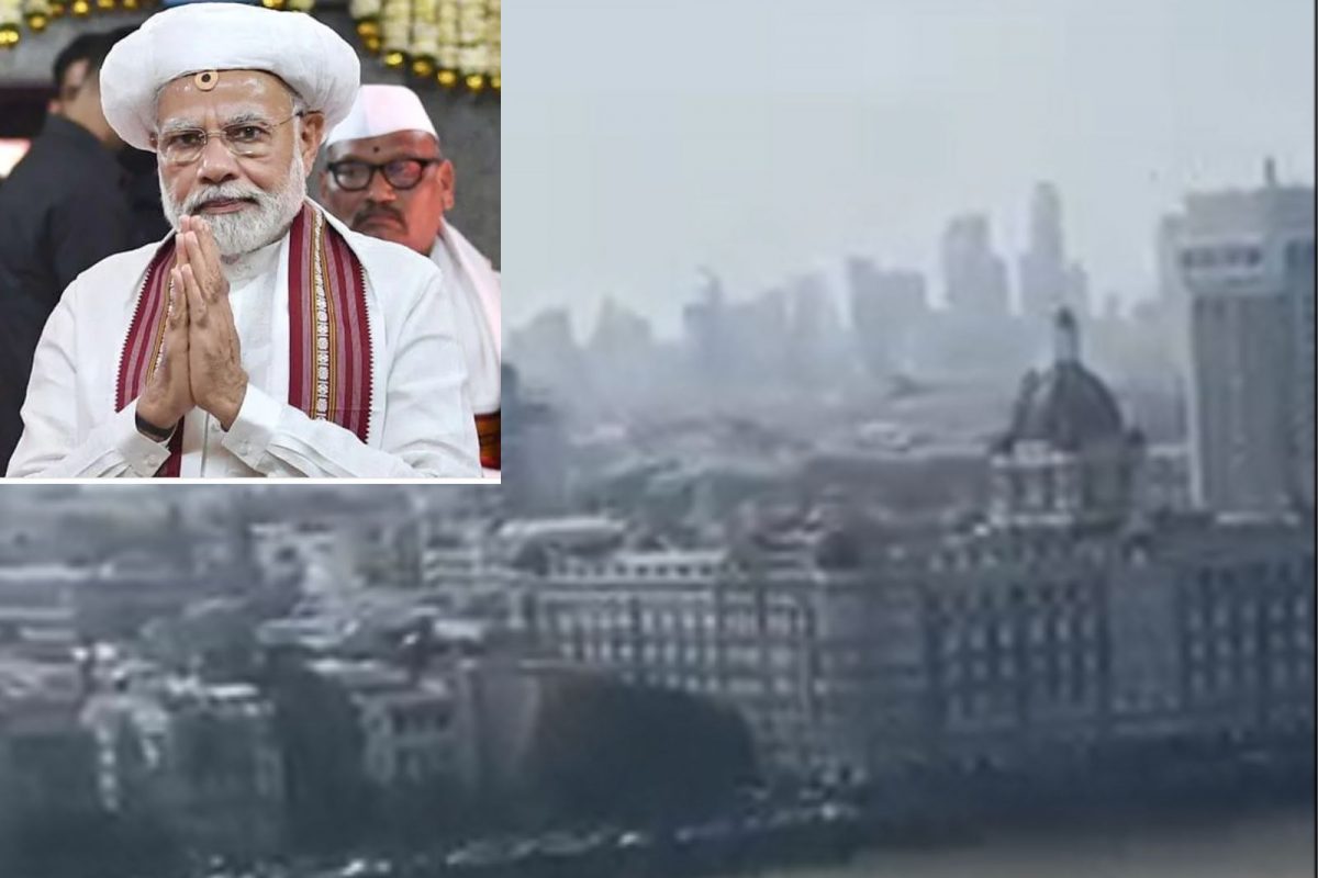 Video : ...अन् पंतप्रधान मोदींनाही आवरला नाही मोह; मुंबईच्या समुद्राचे विलोभनीय दृश्य कॅमेऱ्यात कैद