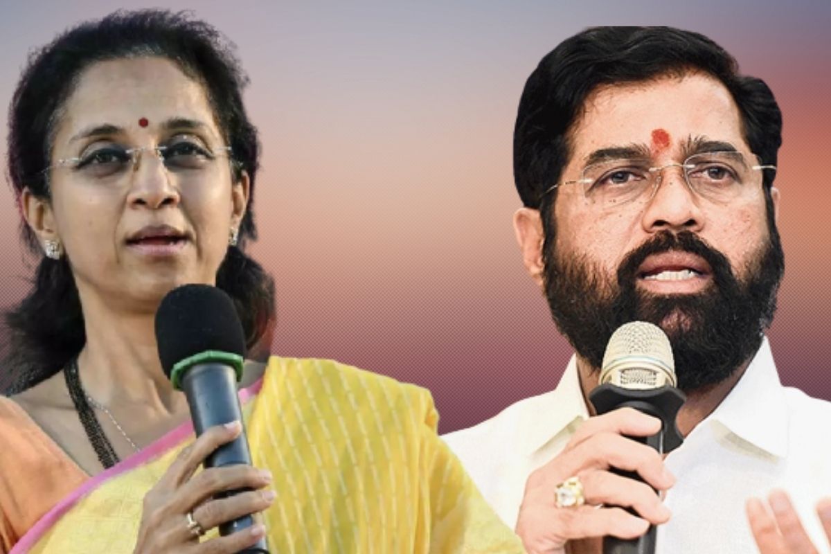 Supriya Sule and Eknath Shinde