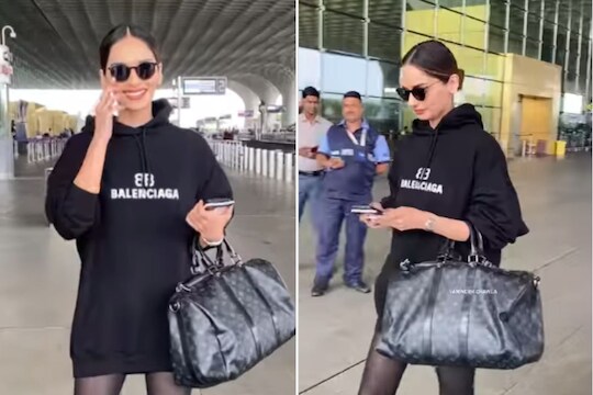 Manushi Chhillar VIDEO:  'काही खाते की नाही ही!'  मिस वर्ल्डची अशी अवस्था पाहून नेटकऱ्यांनी केलं ट्रोल