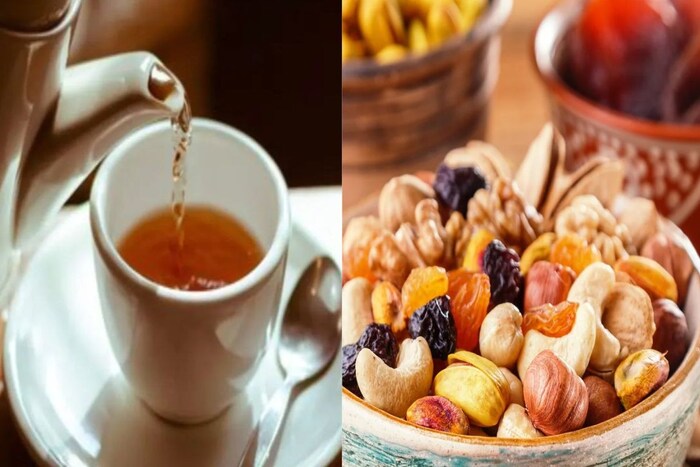 चहा आणि सुका मेवा : चहामध्ये दूध असते आणि दुधासोबत लोह असलेले पदार्थ खाणे टाळले पाहिजे. सुक्का मेवा म्हणजेच ड्राय फ्रूट्समध्ये (Dry Fruits) भरपूर लोह असते. त्यामुळे चहासोबत ते खाल्ल्याने आरोग्यावर वाईट परिणाम होतो. 