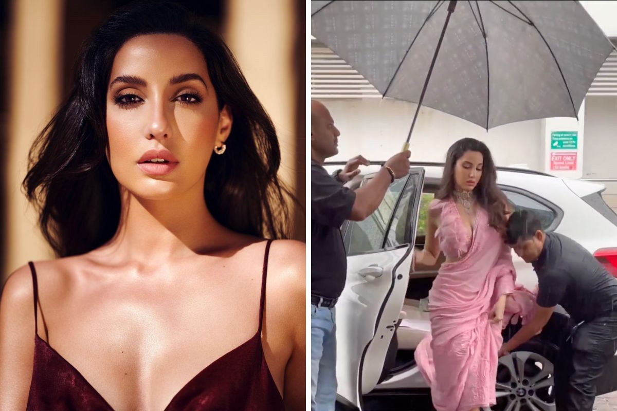 'कुठली महाराणी लागून गेलीस, स्वतःचे कपडे स्वतः सांभाळ'; मुसळधार पावसात नोराचे नखरे बघून भडकले नेटिझन्स