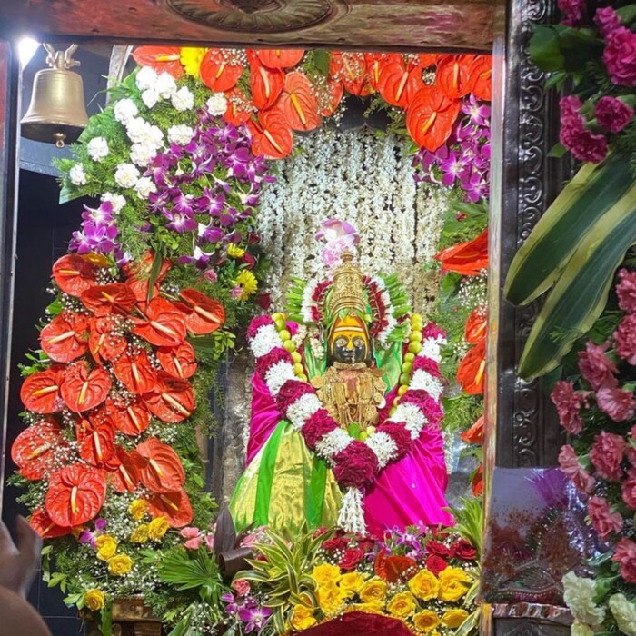 तसंच तिने तुळजाभवानीचं दर्शन सुद्धा घेतल्याचं फोटोमध्ये दिसत आहे. 