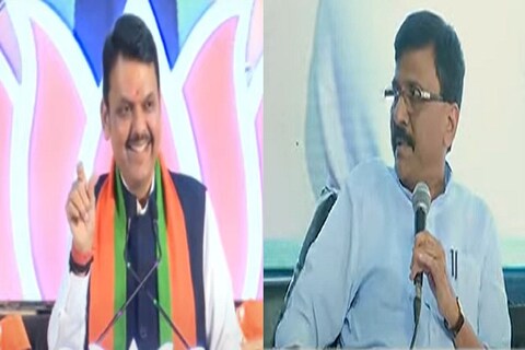 देवेंद्र फडणवीस, संजय राऊत  