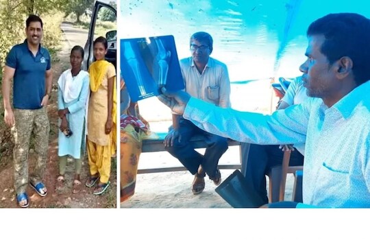 अवघ्या 40 रुपयांत गुडघ्यांवर उपचार करतोय MS Dhoni; वैद्यांचं झाडाखाली ट्रिटमेंट सेंटर