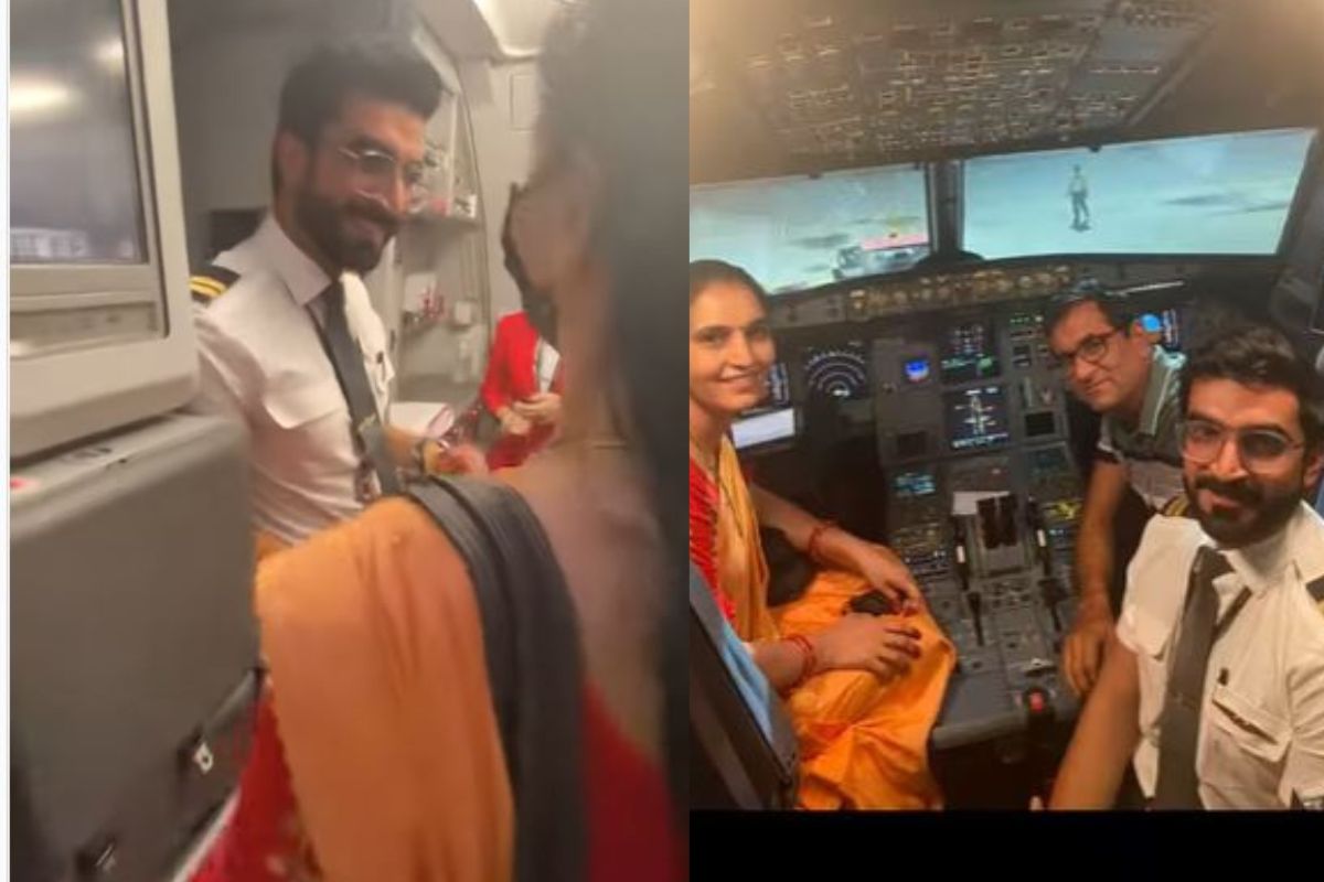 VIDEO: ज्या विमानातून आई-वडील करत होते प्रवास, तेच प्लेन उडवत होता मुलगा; अचानक समोरासमोर आले अन्..