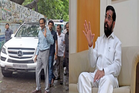 उद्धव ठाकरेंचा 'रिक्षावाल्या'वर निशाणा, एकनाथ शिंदेंचं 'मर्सिडिज' काढून प्रत्युत्तर