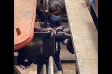 देशाची आत्मनिर्भर नारी! रेल्वे रुळावर उतरून काम करणाऱ्या महिलेचा Video