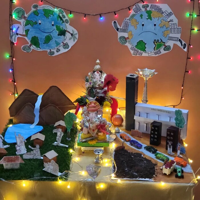 सुबोधच्या मुलांनी साकारलेल्या देखाव्याची संकल्पना खुपच सुंदर आहे. या वयात मुलांनी साकारलेल्या देखाव्याचं सोशल मीडियासह सर्वत्र कौतुक होत आहे. 