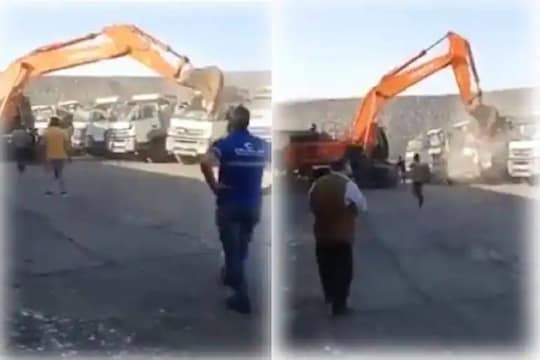 VIDEO : बॉस पगार देत नाही म्हणून कर्मचाऱ्याची सटकली; थेट जेसीबी घेतला अन्...