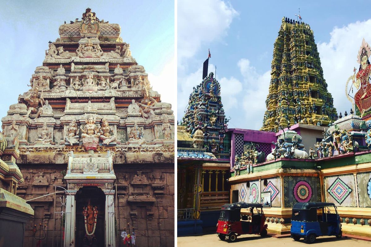 मुनेश्वरम मंदिर, श्रीलंका : श्रीलंकेतील मुनेश्वरम मंदिर शिवभक्तांमध्ये खूप लोकप्रिय आहे. हे शिव मंदिर रामायण काळात बांधले गेले होते आणि त्यामागे अनेक पौराणिक कथा आहेत. रावणाचा पराभव केल्यानंतर श्रीरामांनी येथे बसून शिवाची आराधना केली, असे सांगितले जाते. Photo Credit : Lost Temples (twitter)