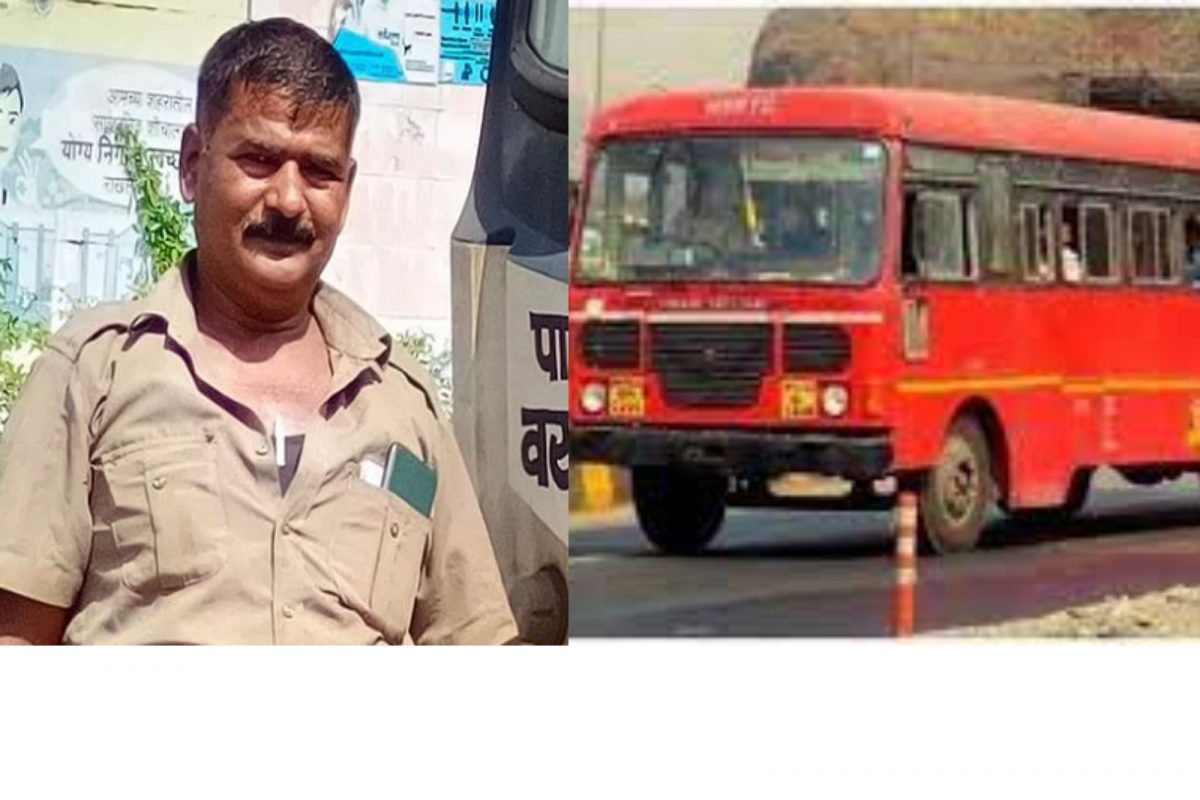 पुण्याहून निघालेली ST बस सुसाट असताना चालकाला हार्टअटॅक; मृत्यूसमयी प्रसंगावधान राखून 25 प्रवाशांना वाचवलं