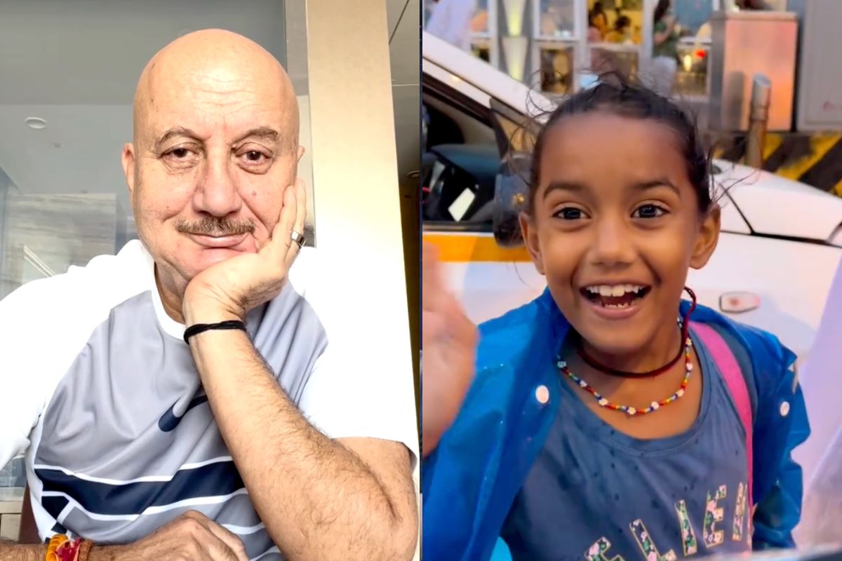Anupam Kher: मुंबईच्या ट्रॅफिक सिग्नलवर फुलं विकणाऱ्या मायलेकीने जिंकलं अनुपम यांचं मन; व्हिडिओ होतोय VIRAL
