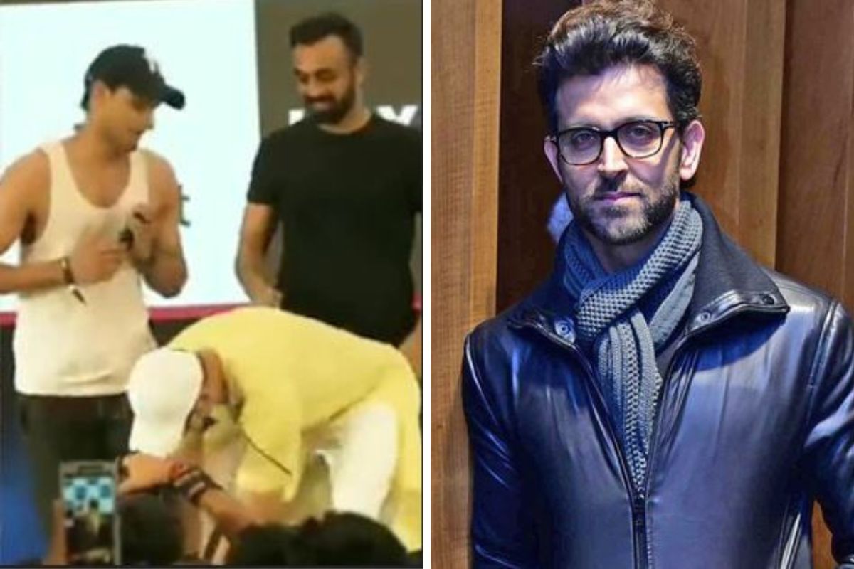 VIDEO: भर कार्यक्रमात हृतिक रोशननं धरले चाहत्याचे पाय; नेमकं काय घडलं?