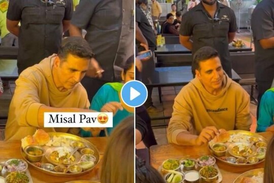 Akshay Kumar enjoys Misal Pav in Pune