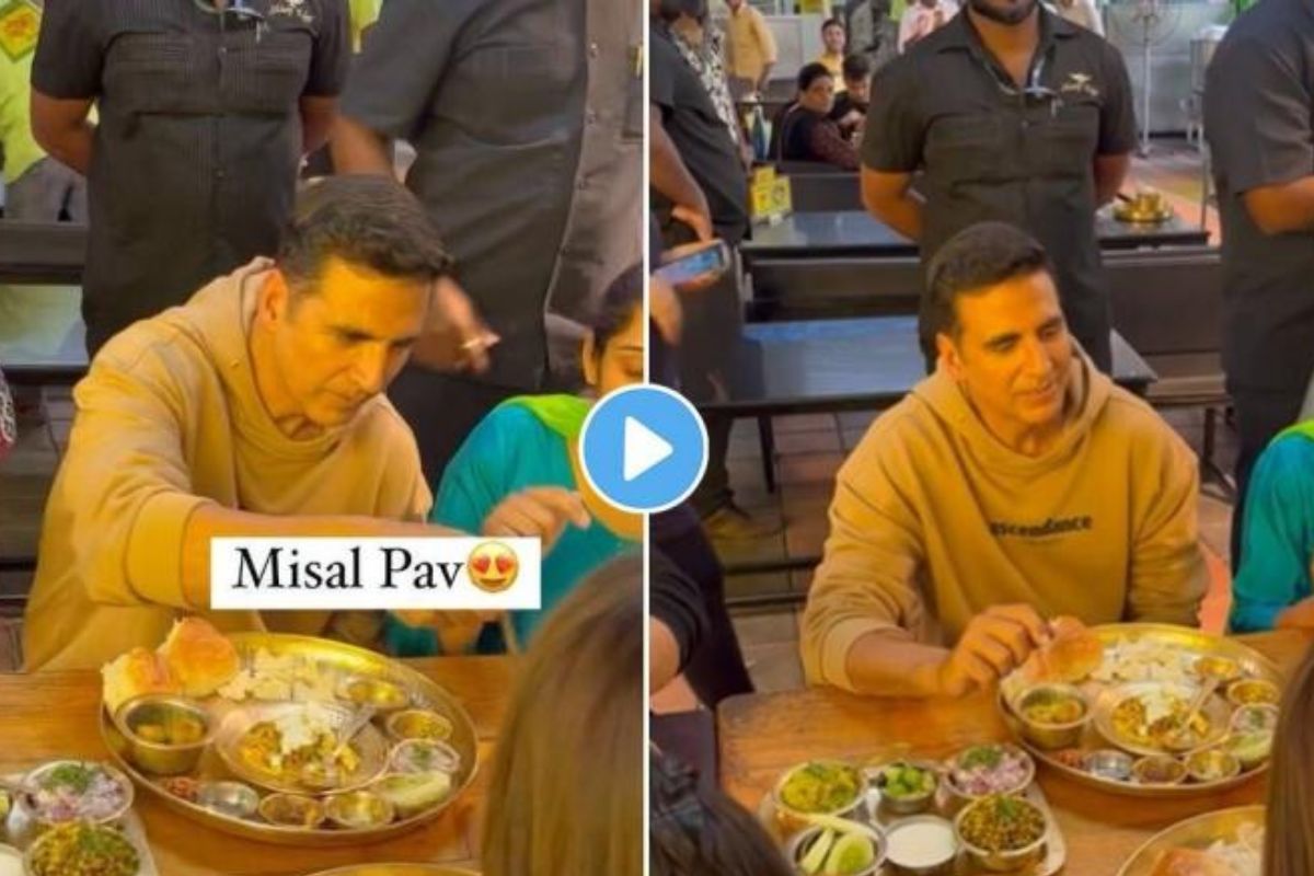 Akshay Kumar enjoys Misal Pav in Pune