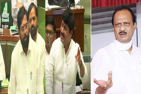 धनंजय मुंडे यांनी आक्रमकपणे घोषणाबाजी करून मुख्यमंत्री शिंदे यांना डिवचले होते.