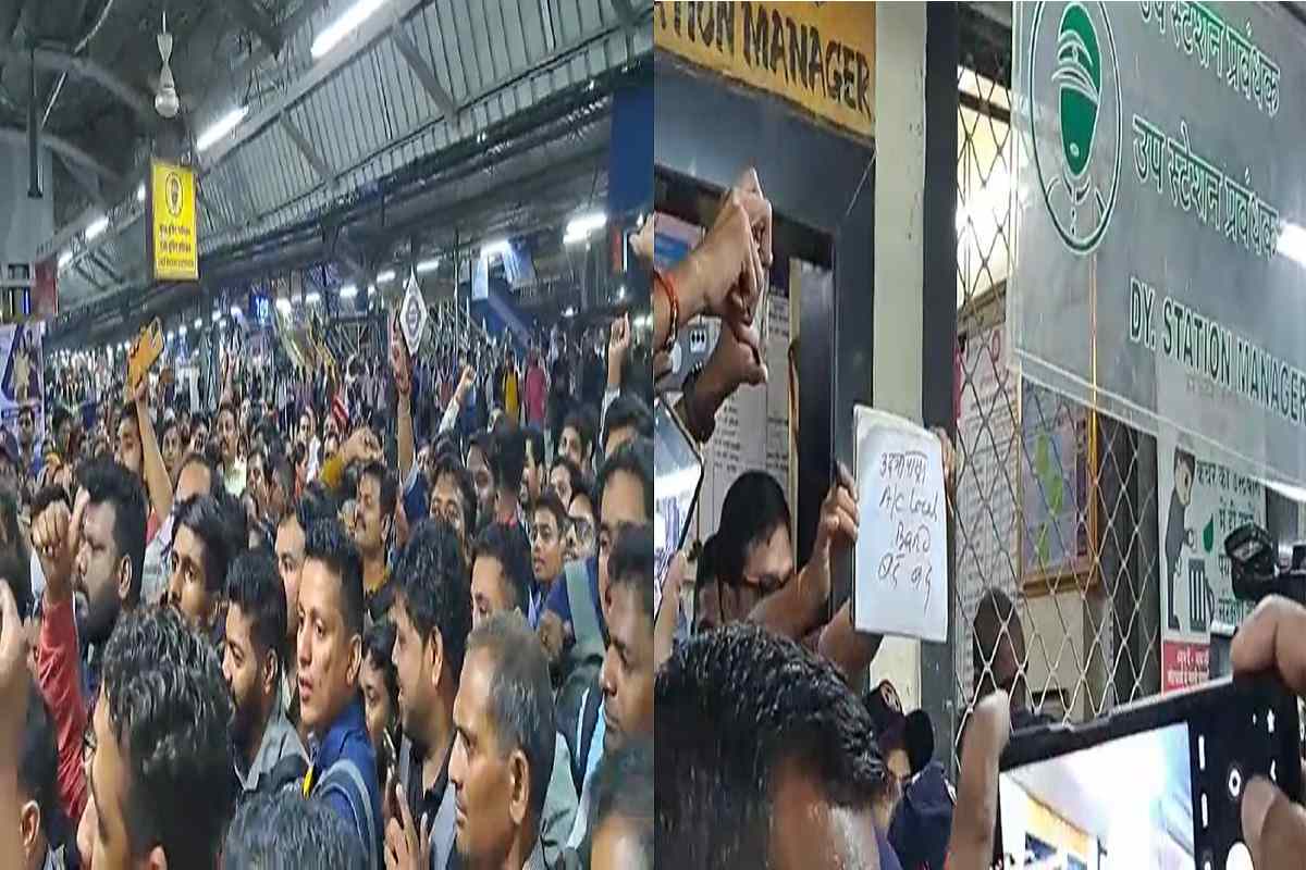 बदलापूर रेल्वे स्थानकावर प्रवाशांचा प्रचंड गोंधळ