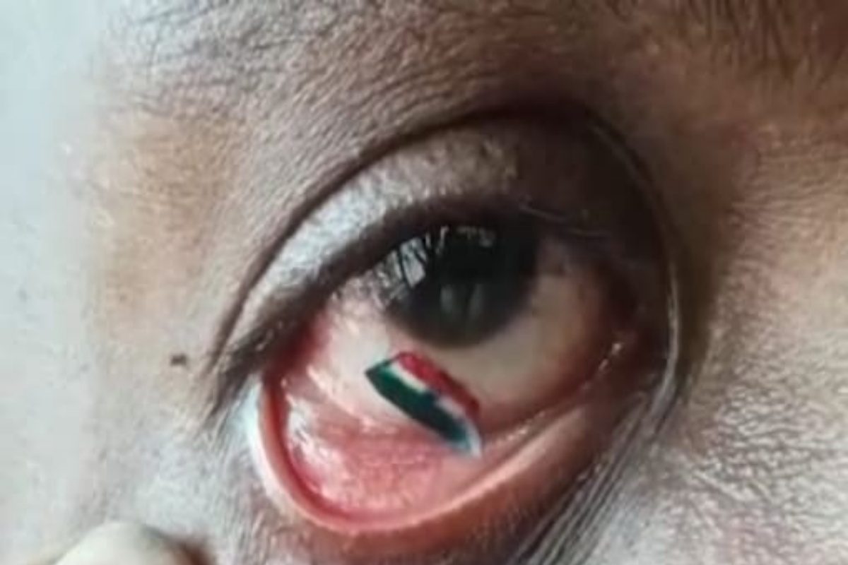 देशप्रेम दाखवण्यासाठी युवकाने थेट डोळ्यातच रंगवला तिरंगा! म्हणाला मी केलं पण..