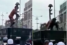 'अखेर मनोरुग्णाने करून दाखवलं'; मालेगावातील 'त्या' स्मारकाच्या उद्घाटनाचा Video