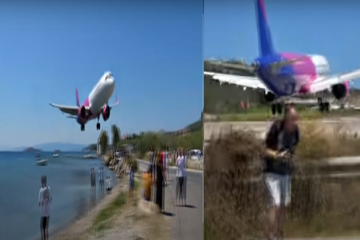 Shocking! आकाशातून थेट माणसाच्या डोक्यावर; विमानाच्या खतरनाक लँडिंगचा VIDEO VIRAL