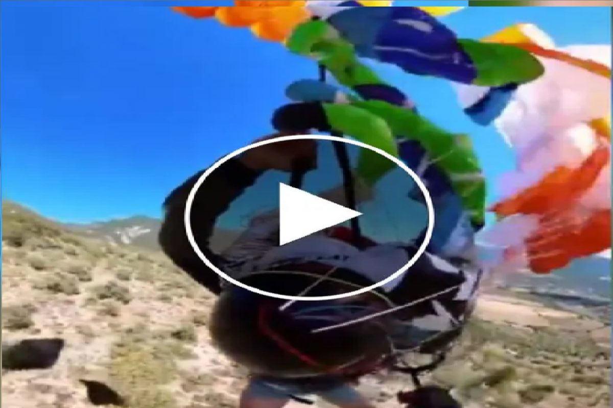 VIDEO - स्कायडायव्हिंगवेळी पॅराशूटचा गुंता; तरुणाने जीव वाचवण्यासाठी शेवटपर्यंत धडपड केली अखेर...