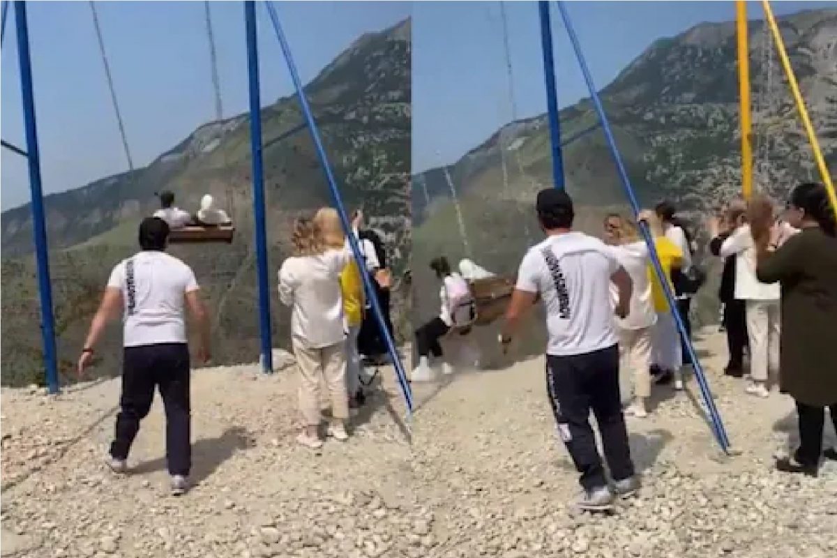 डोंगराच्या कडेवरून झोपाळा झुलताना महिलांसोबत भयंकर दुर्घटना.