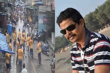 Video : दहीहंडी बांधायला चढला, अन् शिडीवरुन थेट खाली कोसळला; डोक्याला जबर फटका