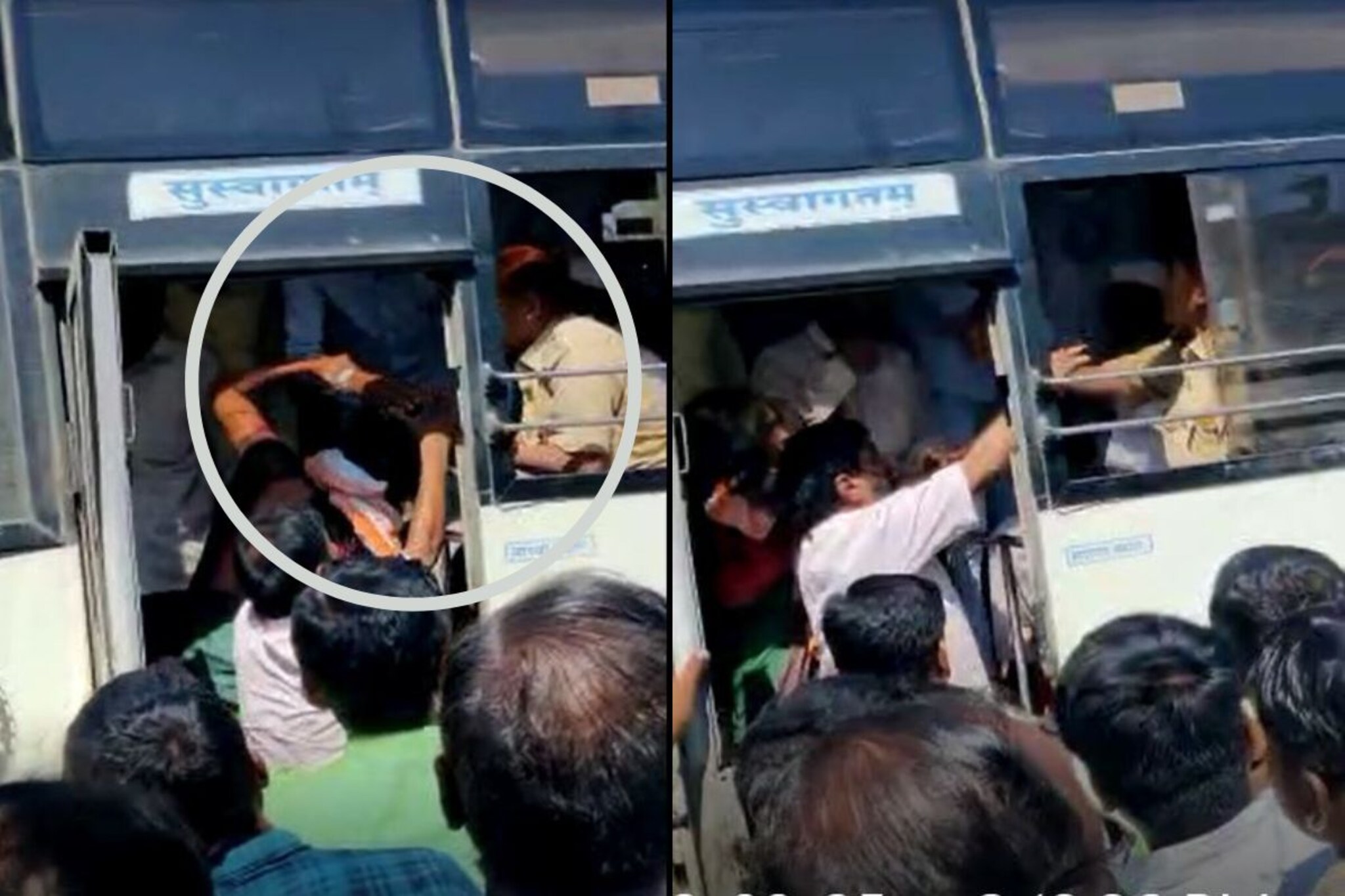 बसमध्येच कंडक्टर आणि महिला प्रवाशाची फ्री स्टाईल हाणामारी; परभणीतील घटनेचा VIDEO