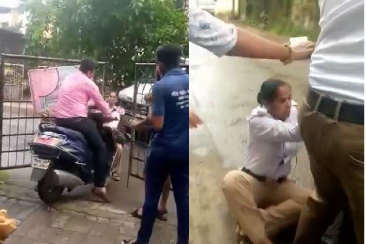 भरधाव दुचाकी महिला वाहतूक पोलिसाच्या अंगावर घातली, नालासोपाऱ्यातील घटनेचा VIDEO