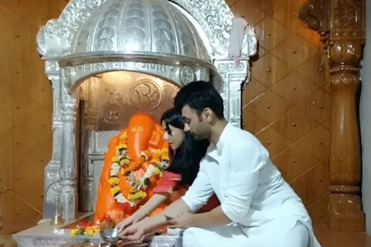 Ganesh Chaturthi 2022: अमृता रावने बाप्पाकडे केला होता खास नवस, पूर्ण होताच पोहोचली कर्जत मंदिरात
