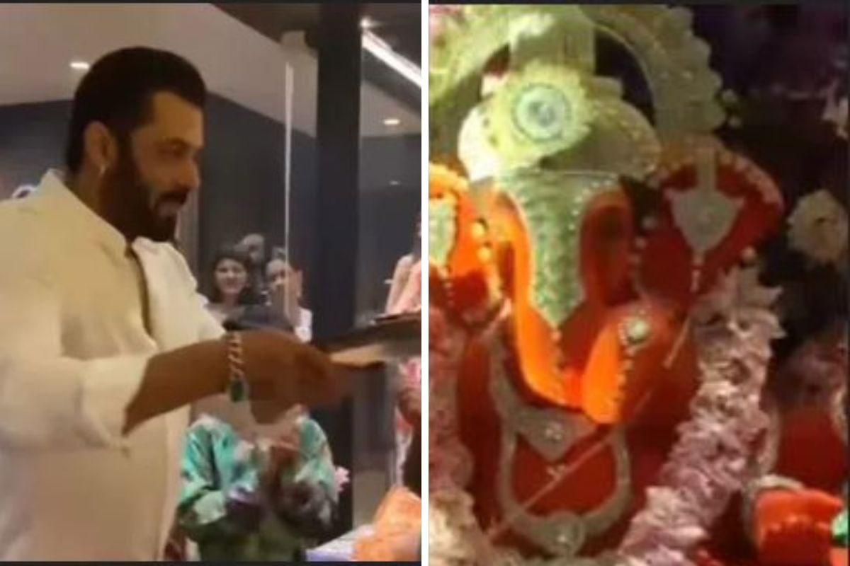 Ganesh Chaturthi 2022: गणेशोत्सवासाठी बहिणीच्या घरी पोहोचला सलमान खान,आरतीचा VIDEO आला समोर