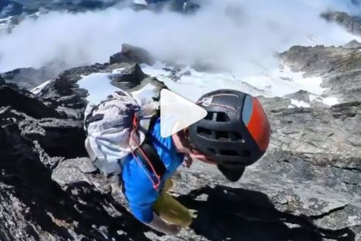 गिर्यारोहकाचा हा VIDEO पाहून भल्याभल्यांना फुटला घाम,यात नेमकं आहे तरी काय?