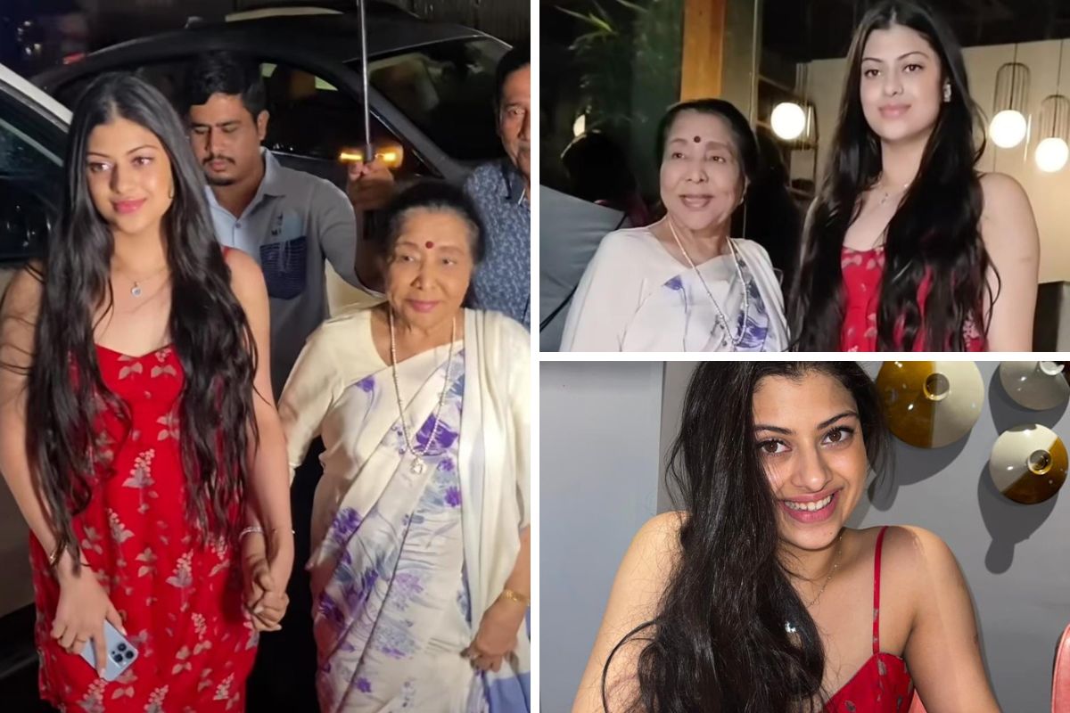VIDEO: गायिका आशा भोसले नातीसोबत डिनर डेटवर; अभिनेत्रींना टक्कर देते जनाई