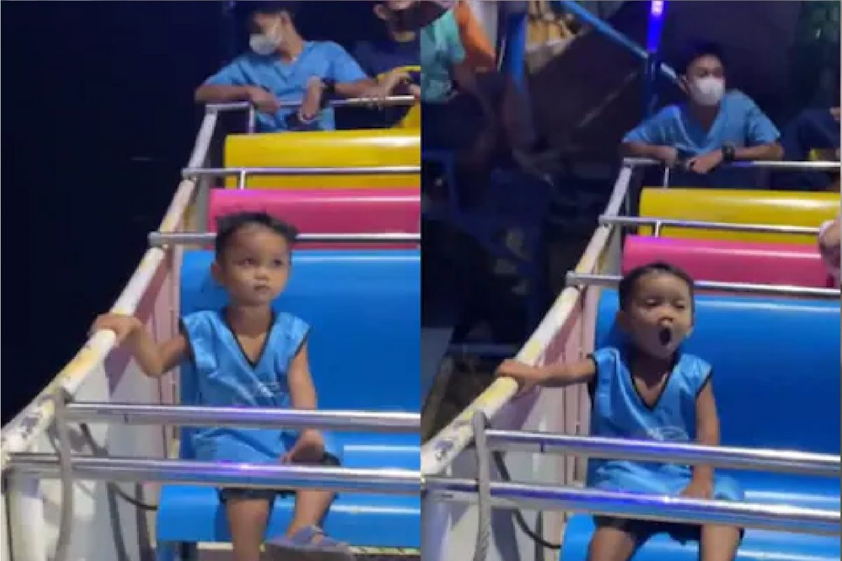 झोपाळ्यावरील मुलाला असं पाहून सर्वजण थक्क.