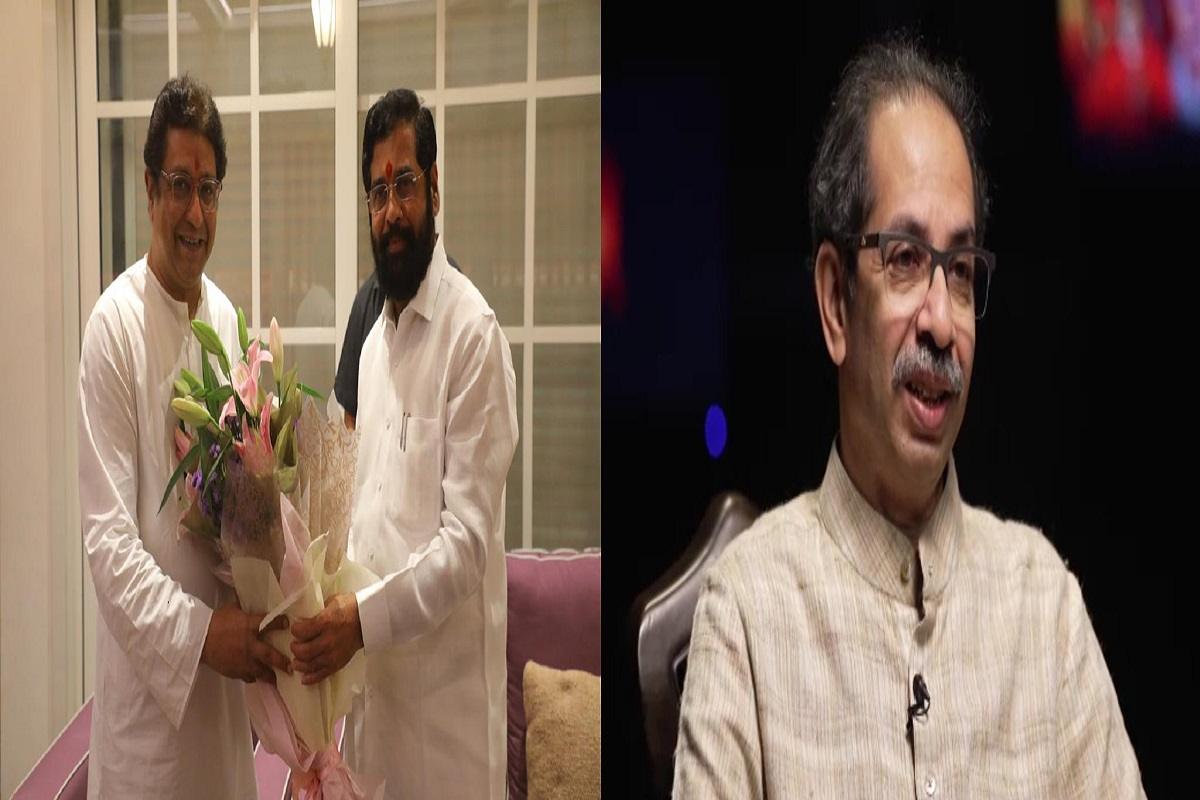 राज ठाकरेंसोबत आनंद दिघे, बाळासाहेब ठाकरेंच्या आठवणींना उजाळा, भेटीदरम्यान मुख्यमंत्र्यांनी उद्धव ठाकरेंबद्दल बोलणं टाळलं?