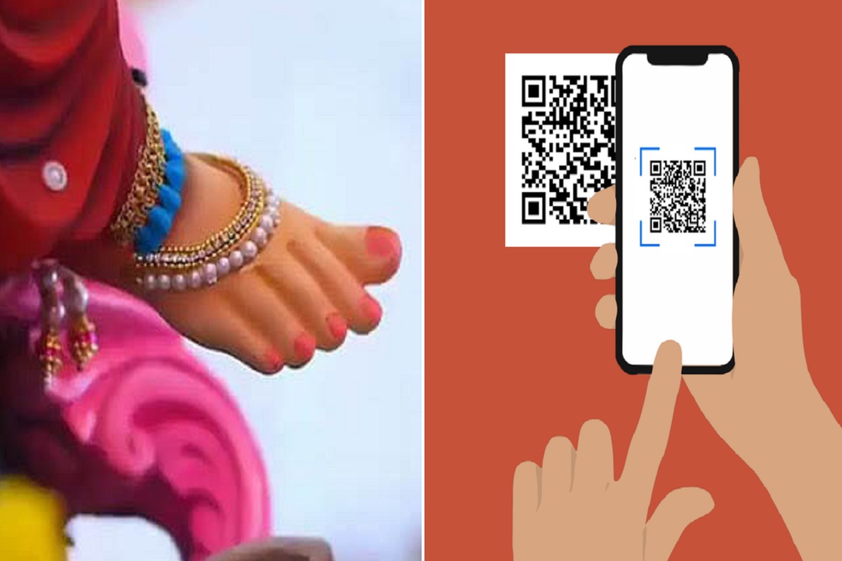 इथे बनलाय गणपती बाप्पाचा आधारकार्ड, पण QR कोड स्कॅन केला तरच देणार दर्शन