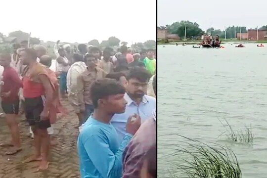 मुलं-बायकांनी भरलेली बोट उलटली, दुर्घटनेचा थरारक LIVE व्हिडीओ आला समोर