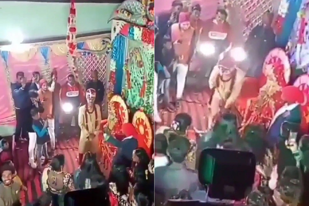 मंडप सजला, पाहुणे जमले... पण भर स्टेजवर पुष्पहार पाहताच नवरदेवाला काही भलतेच सुचले, VIDEO VIRAL