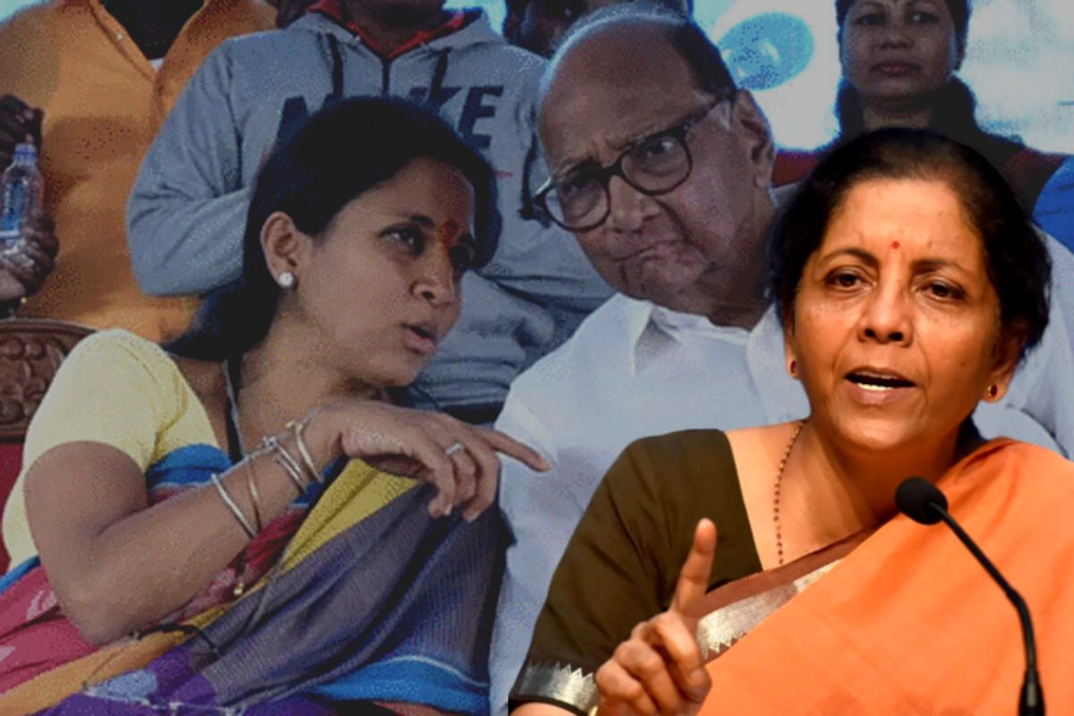 सितारामन यांनी बारामतीकरांचा हात उंचावून मिळवला होकार; पवारांना लगावला भरसभेतून टोला