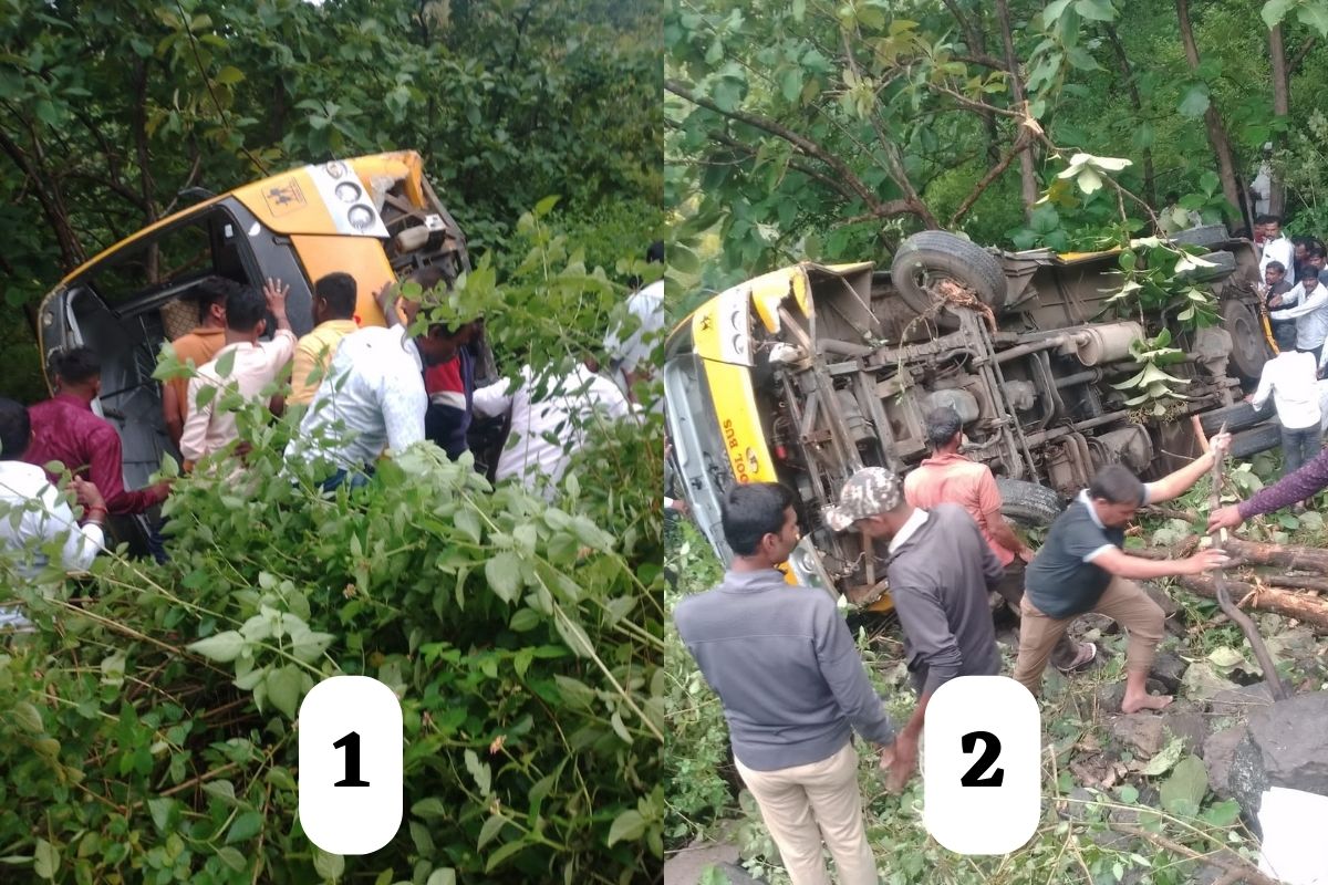 पुणे : आयुका केंद्र पाहण्यासाठी गेलेल्या स्कूल बसला भीषण अपघात, 44 विद्यार्थी जखमी