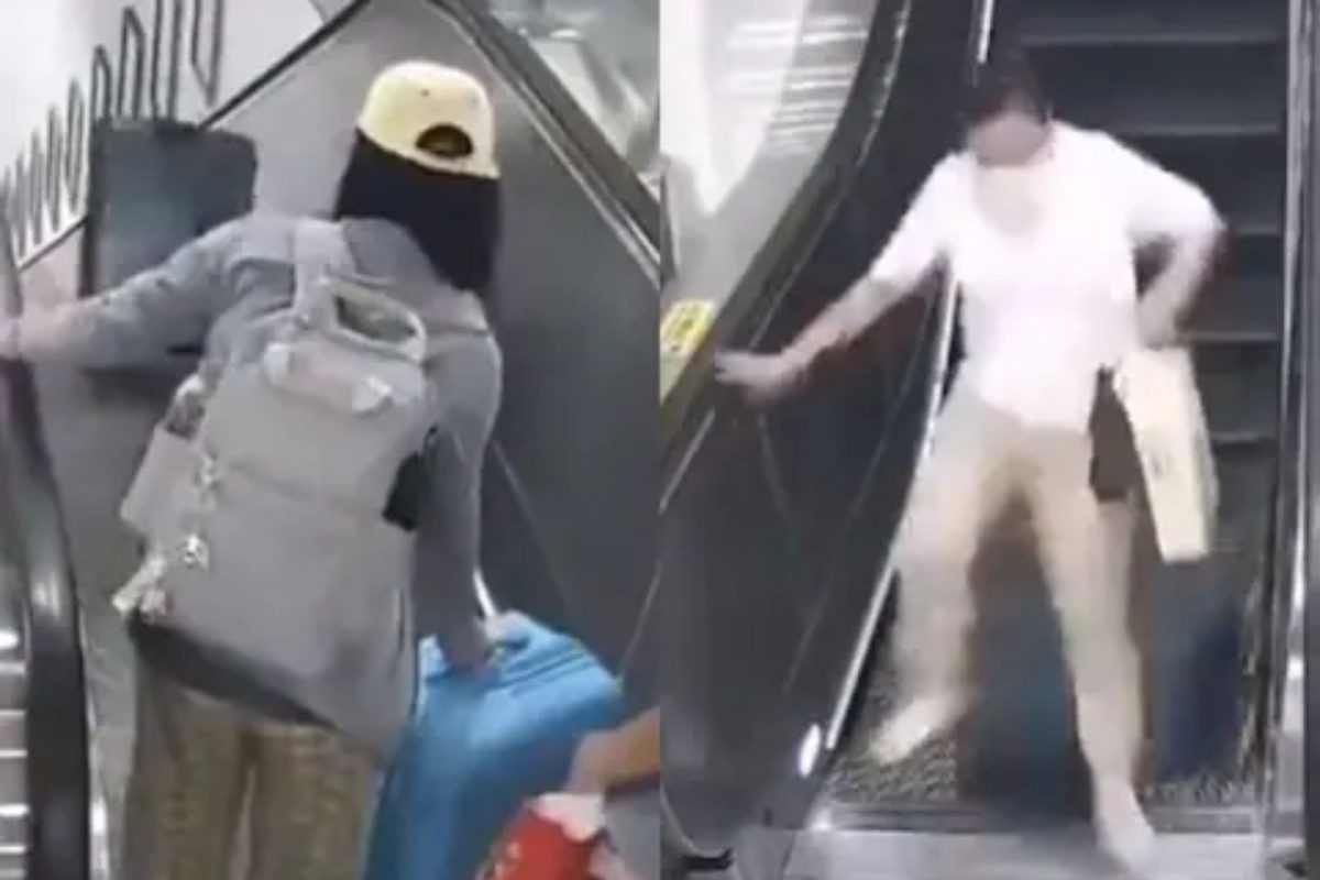 Video : वेळ वाचवण्यासाठी एस्केलेटरवरून सोडली बॅग, खाली उभ्या असलेल्या महिलेसोबत भयंकर घडलं