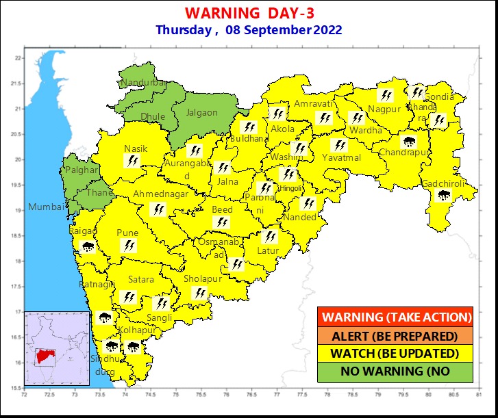 Rain Alert Maharashtra : अनंत चतुर्थी पावसात जाणार, ‘या’ जिल्ह्यांमध्ये जोरदार ते अतिजोरदार पावसाची शक्यता