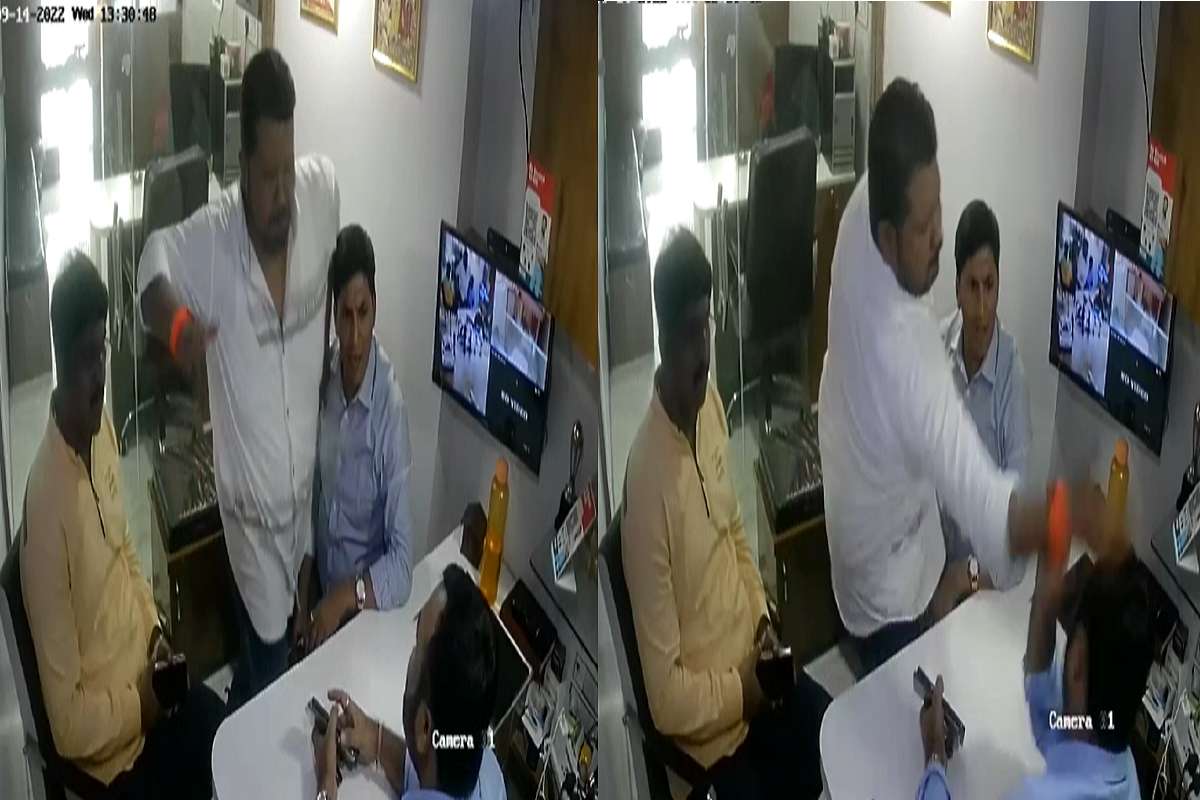 खारघरमध्ये शिंदे गटाचे रुपेश पाटील यांच्यावर गुन्हा दाखल, सीसीटीव्हीत मारहाण कैद, पाहा VIDEO