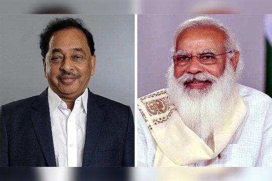 Narayan Rane : नारायण राणे म्हणतात कोरोना काळात मोदींनी औषधे आणि इंजेक्शनचे शोध लावल्याने कोरोना कमी झाला