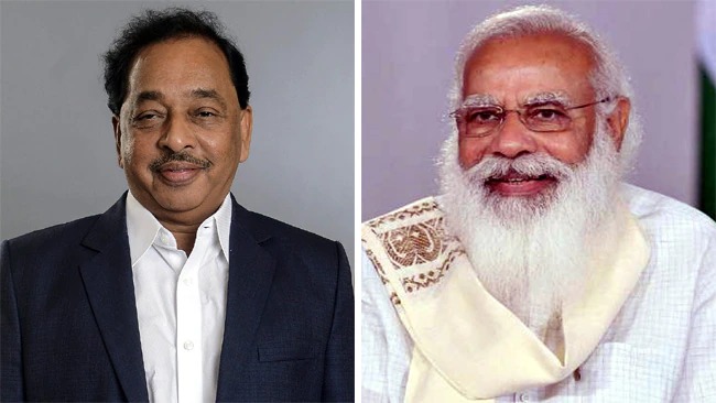 Narayan Rane : नारायण राणे म्हणतात कोरोना काळात मोदींनी औषधे आणि इंजेक्शनचे शोध लावल्याने कोरोना कमी झाला